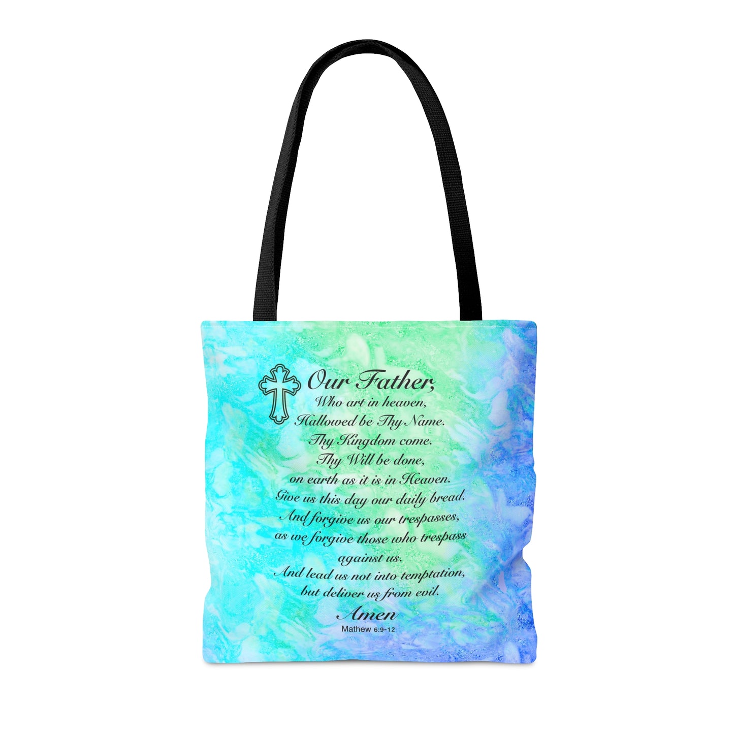 The Lord’s Prayer Marble Pink Tote Bag